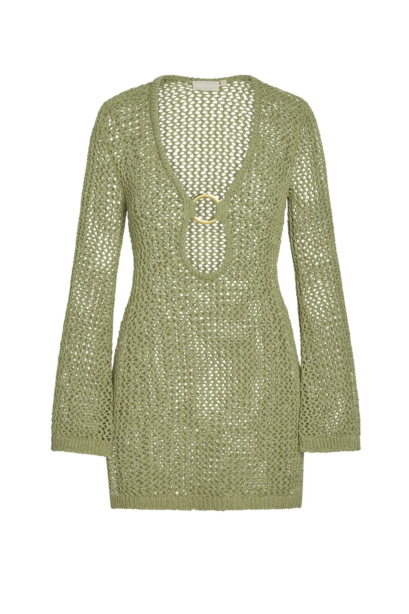 Montego Mini Dress - Avocado Petit Crochet sold by Monday Swimwear