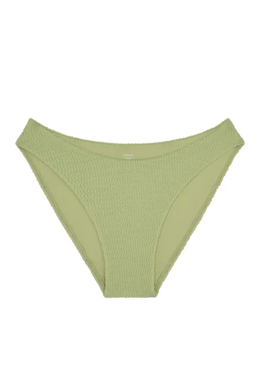 Seychelles Bottom - Avocado Crinkle (Modest Coverage) sold by Monday Swimwear