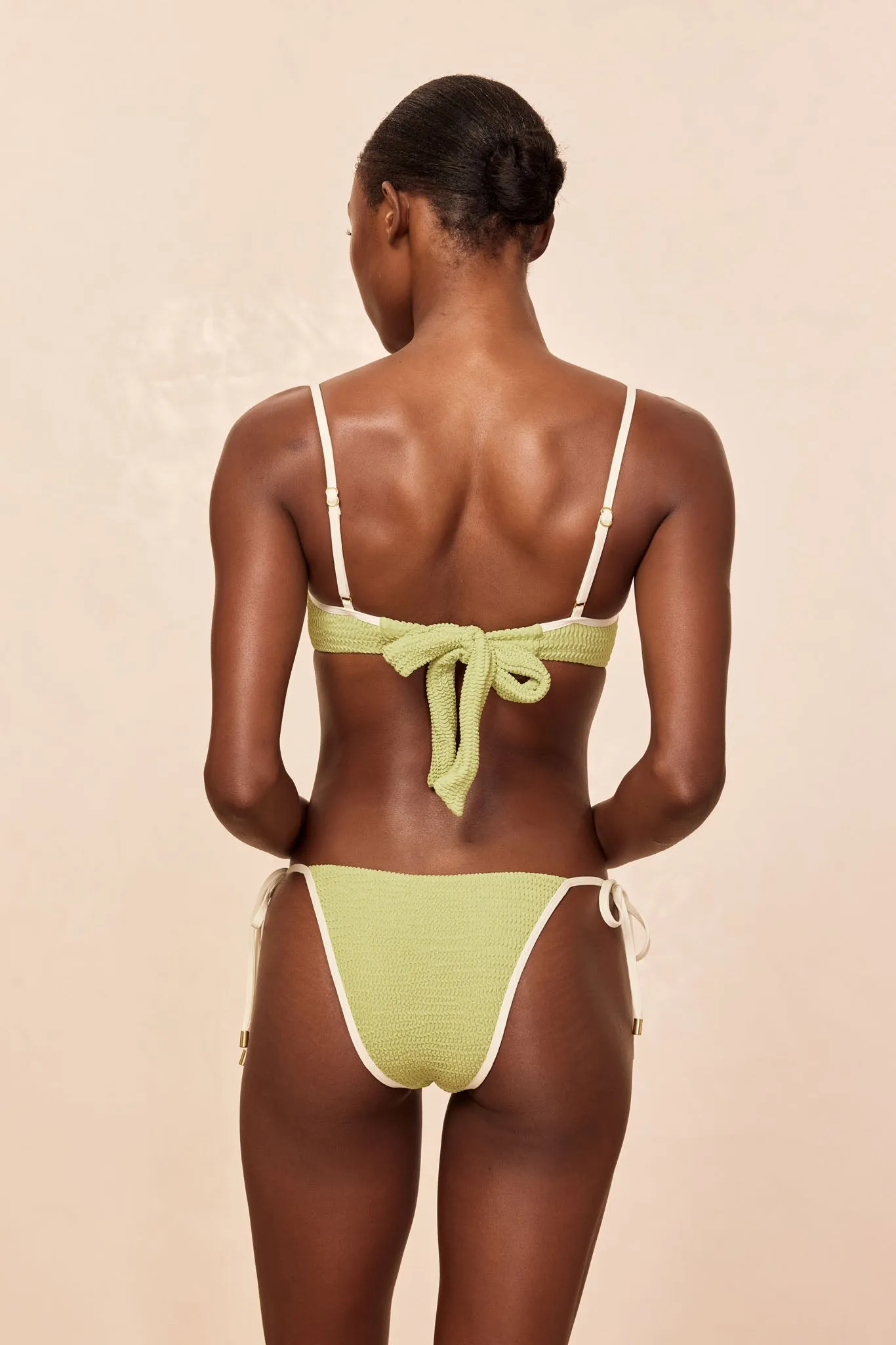 Capri Top - Avocado/Ivory Crinkle sold by Monday Swimwear product image thumbnail 5