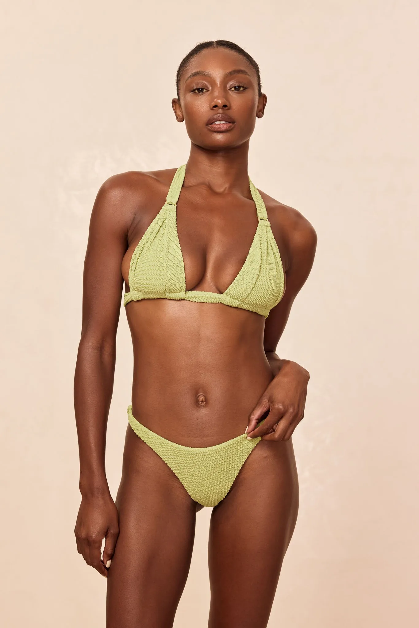 Milos Thong - Avocado Crinkle sold by Monday Swimwear product image thumbnail 3