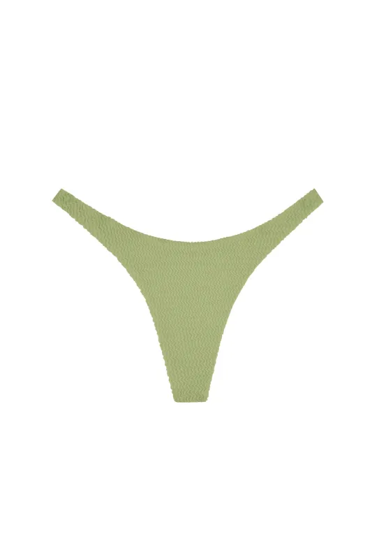Milos Thong - Avocado Crinkle sold by Monday Swimwear