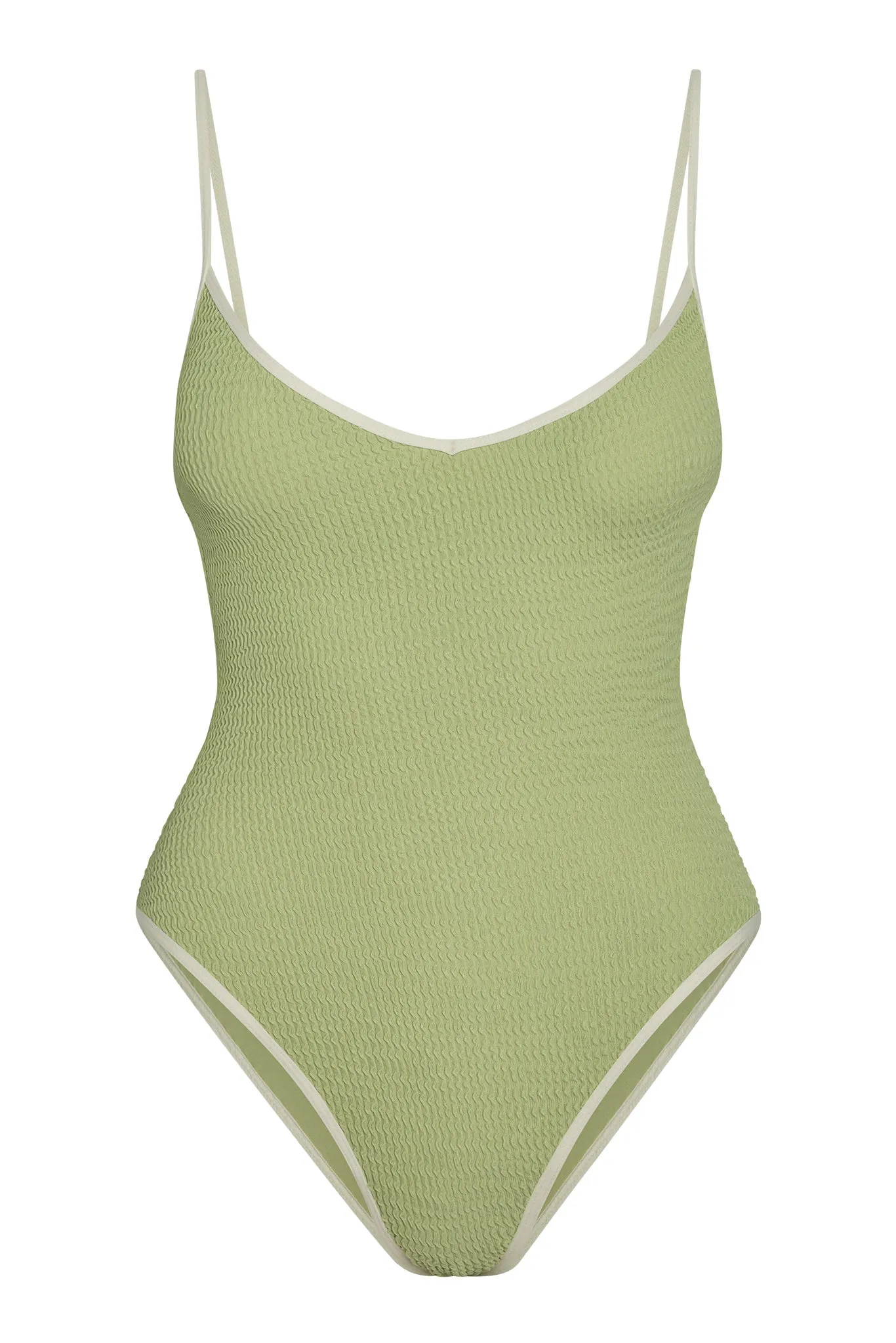 Ravello One Piece - Avocado Crinkle sold by Monday Swimwear