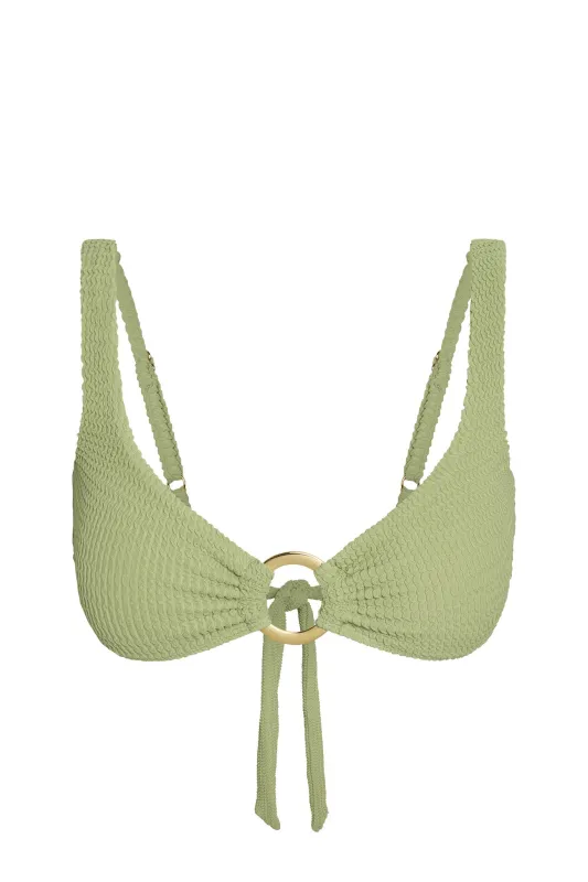 Barbuda Top - Avocado Crinkle made by Monday Swimwear