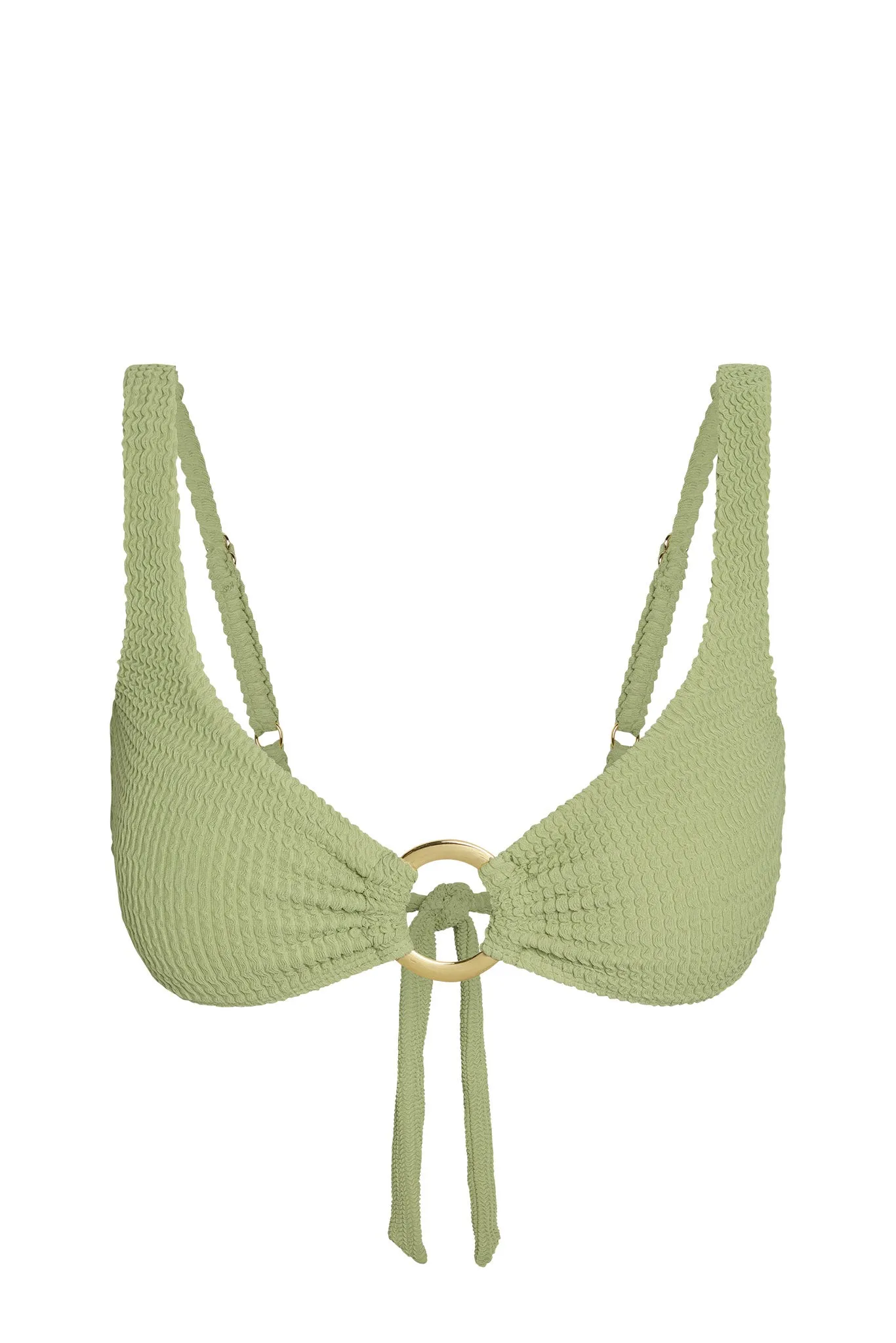 Barbuda Top - Avocado Crinkle sold by Monday Swimwear
