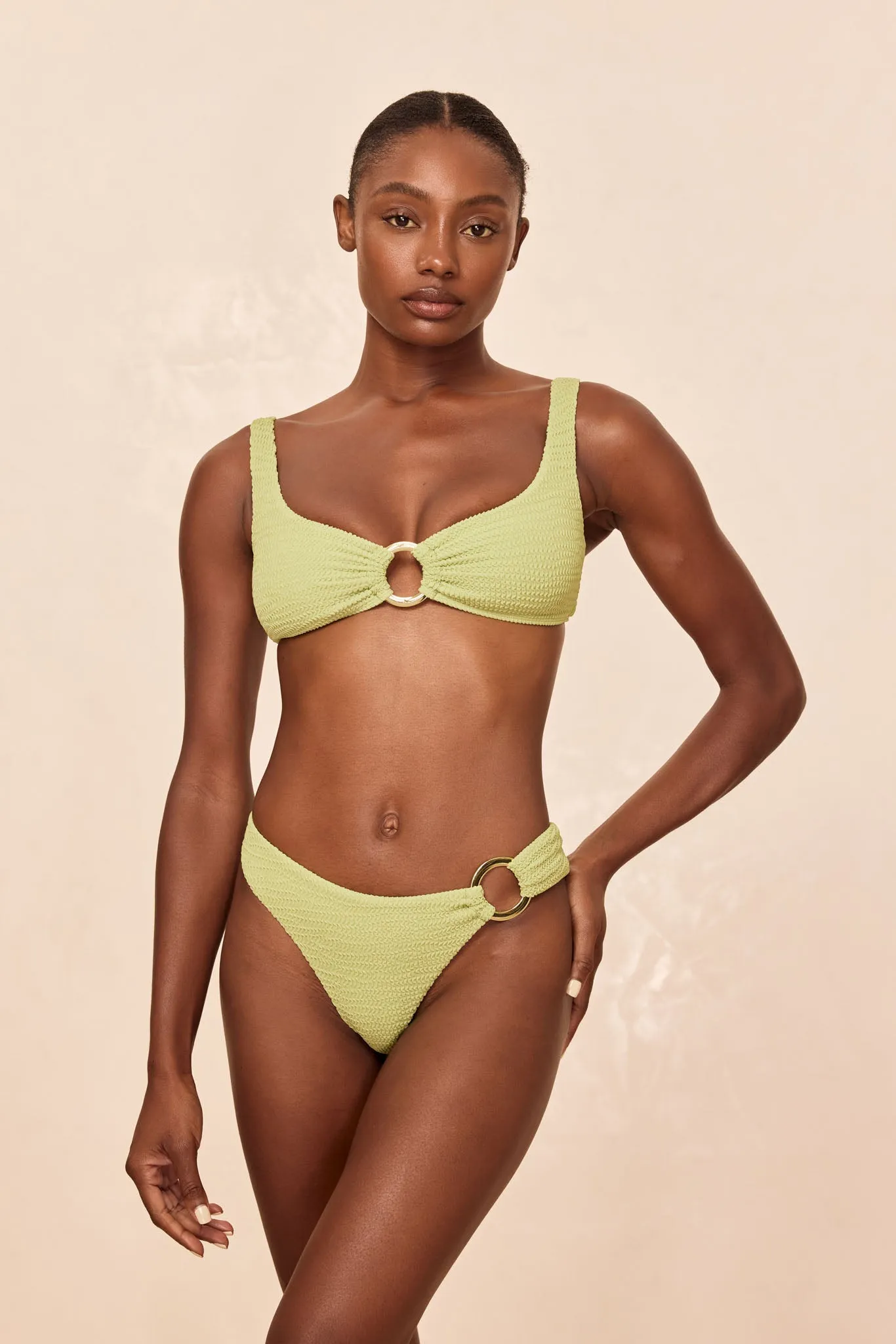 Bronte Bottom - Avocado Crinkle sold by Monday Swimwear product image thumbnail 4
