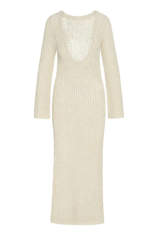 Cozumel Dress - Ivory Petit Crochet sold by Monday Swimwear