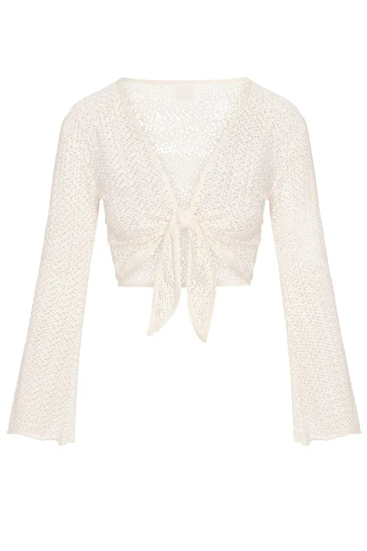 St. Barth's Top - Ivory Crochet sold by Monday Swimwear