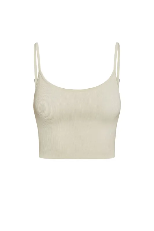 Beverly Hills Knitwear Top - Ivory Rib sold by Monday Swimwear