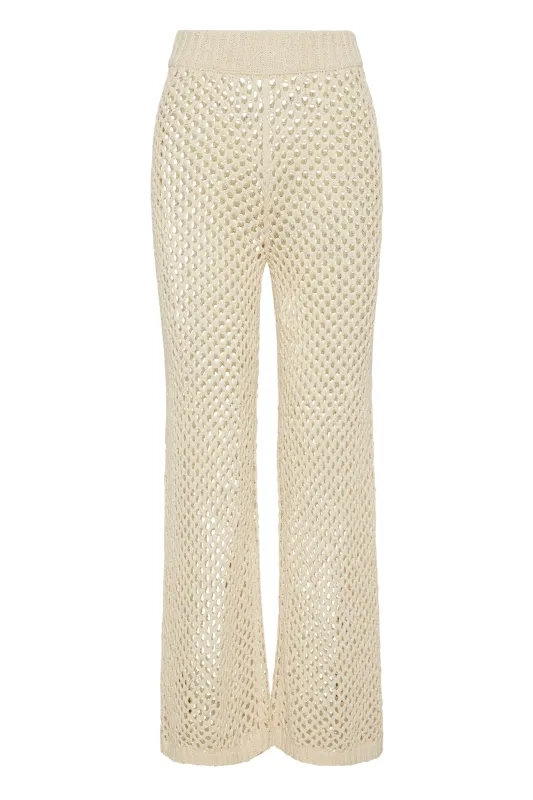 Athens Pant - Ivory Crochet sold by Monday Swimwear