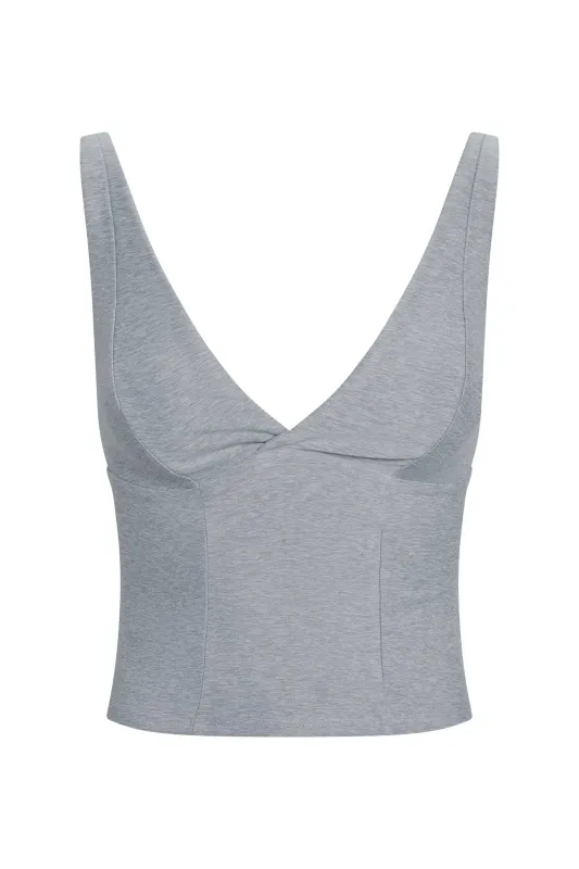 Glacier Tank - Heather Grey sold by Monday Swimwear
