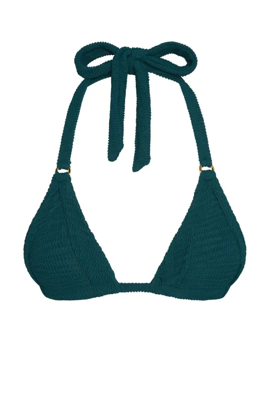 Morocco Top - Evergreen Crinkle sold by Monday Swimwear