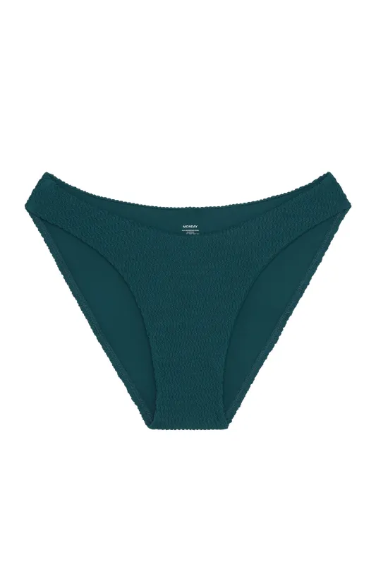 Seychelles Bottom - Evergreen Crinkle (Modest Coverage) sold by Monday Swimwear