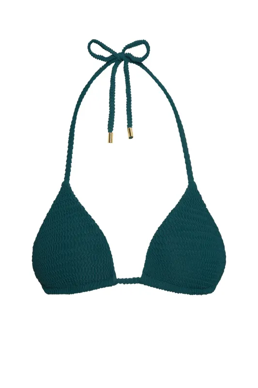 Palma Top - Evergreen Crinkle sold by Monday Swimwear