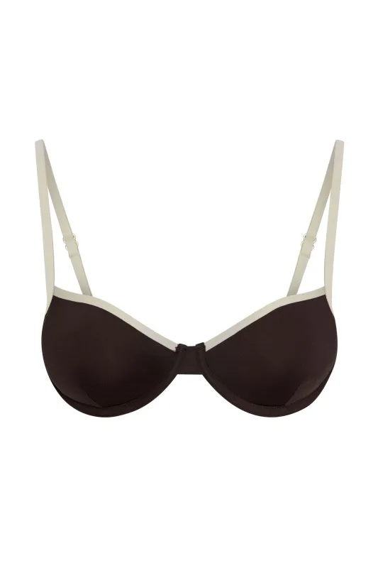 Capri Top - Espresso/Ivory sold by Monday Swimwear