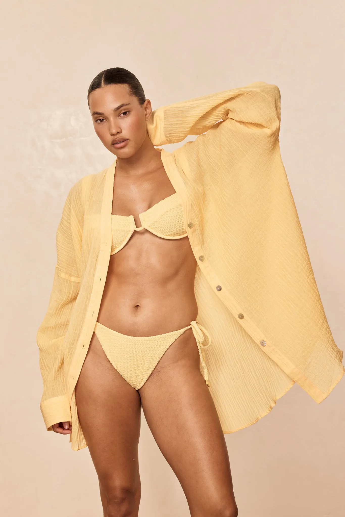 Barcelona Tunic - Honey Crinkle sold by Monday Swimwear product image thumbnail 5