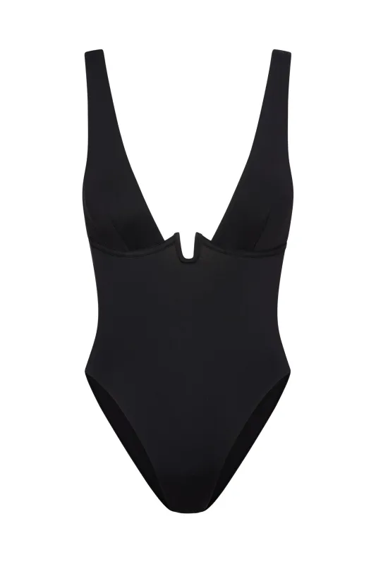Milos One Piece - Black made by Monday Swimwear