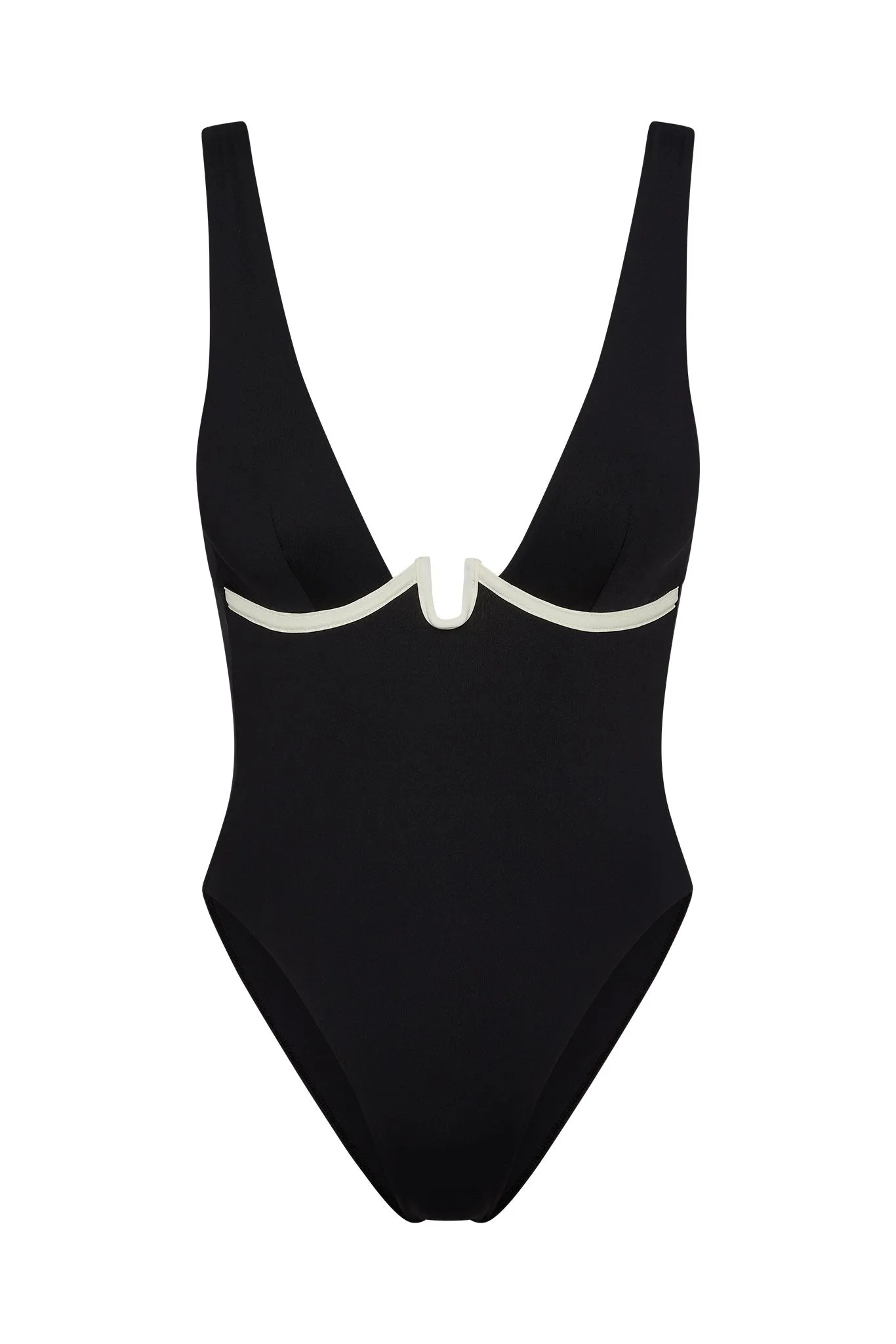 Milos One Piece - Black/Ivory sold by Monday Swimwear