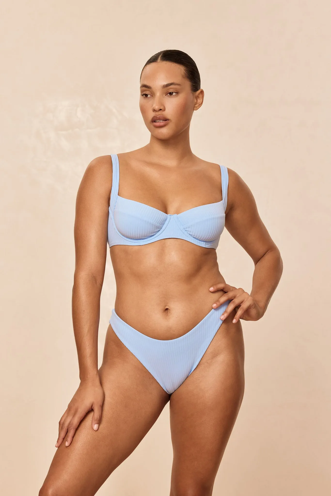 Sorrento Top - Sky Rib sold by Monday Swimwear product image thumbnail 3