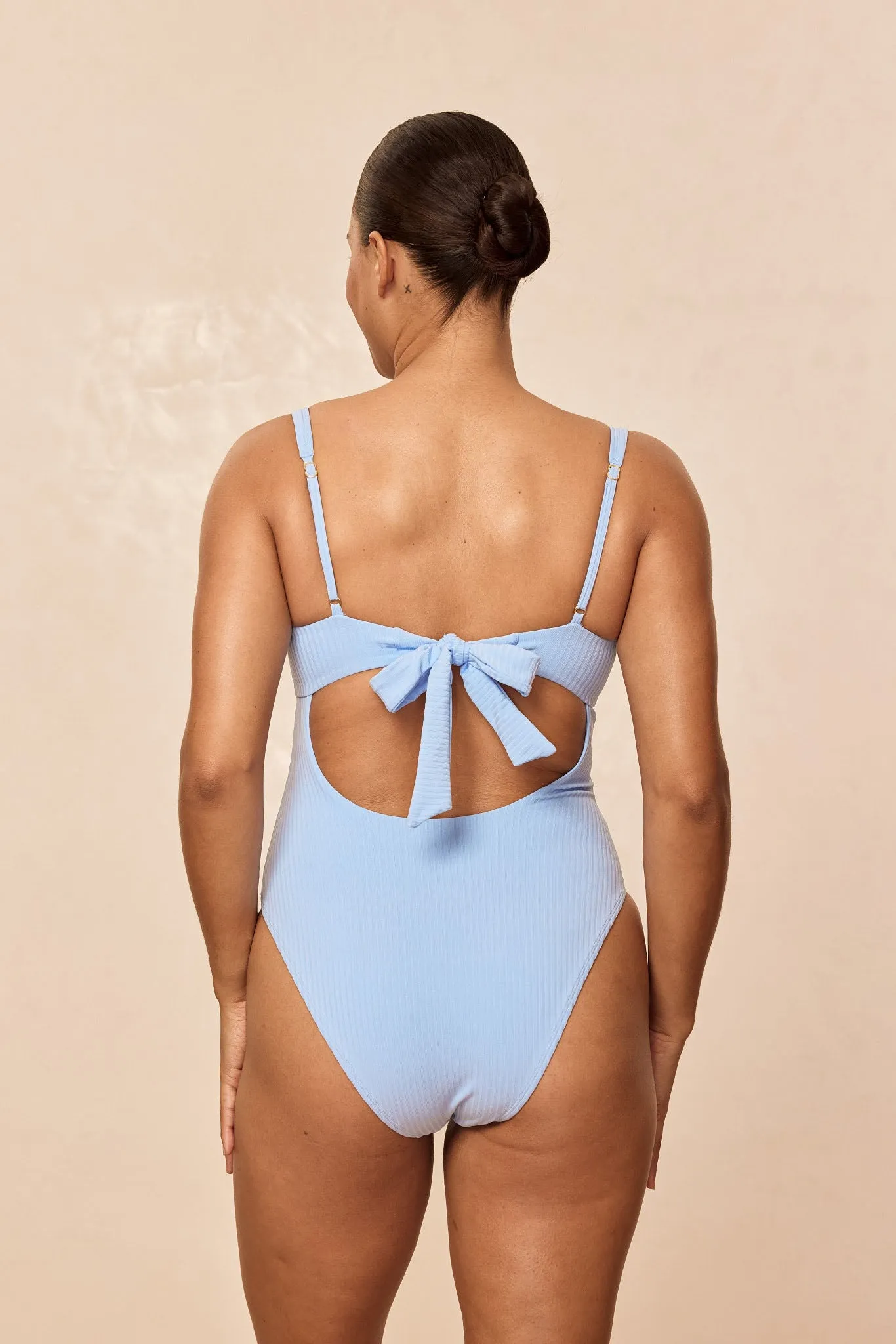 Clovelly One Piece - Sky Rib sold by Monday Swimwear product image thumbnail 4