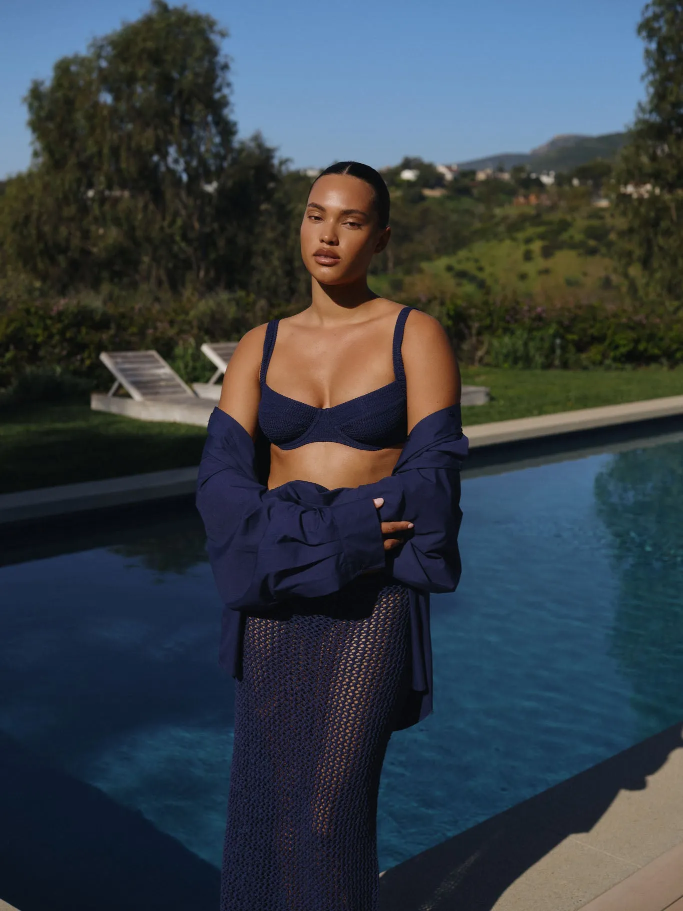 Sorrento Top - Midnight Crinkle sold by Monday Swimwear product image thumbnail 2