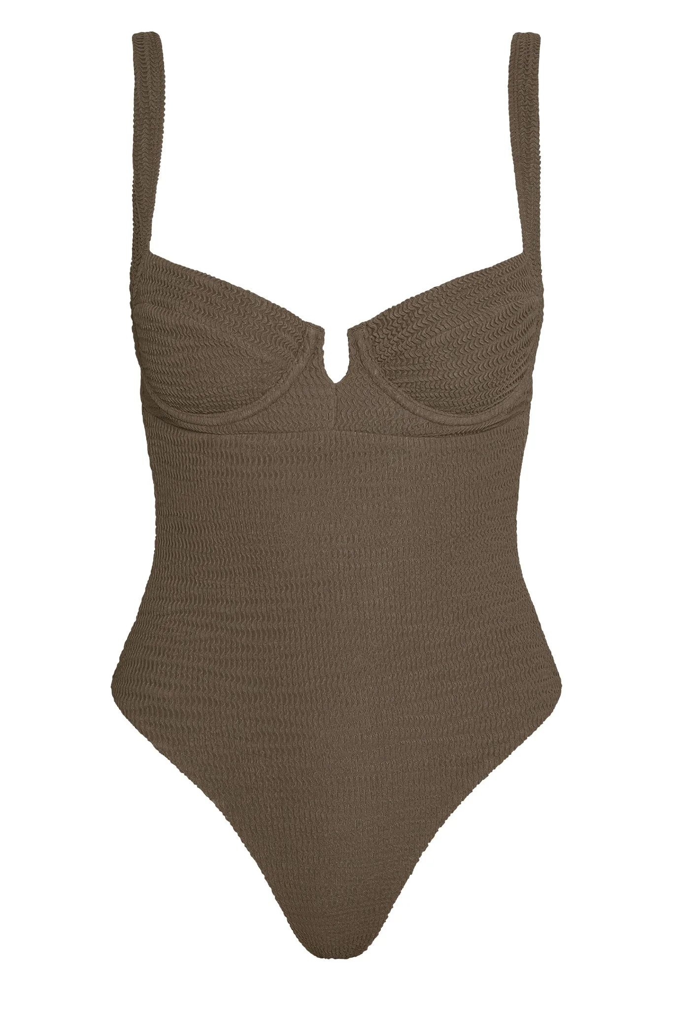 Clovelly One Piece - Stone Crinkle sold by Monday Swimwear