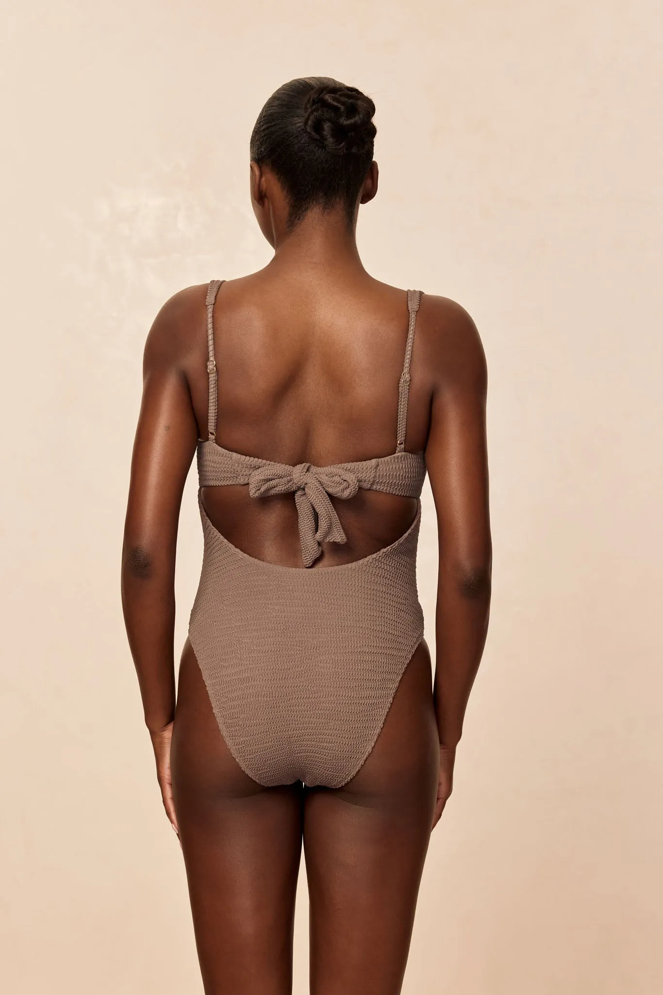 Clovelly One Piece - Stone Crinkle sold by Monday Swimwear product image thumbnail 4