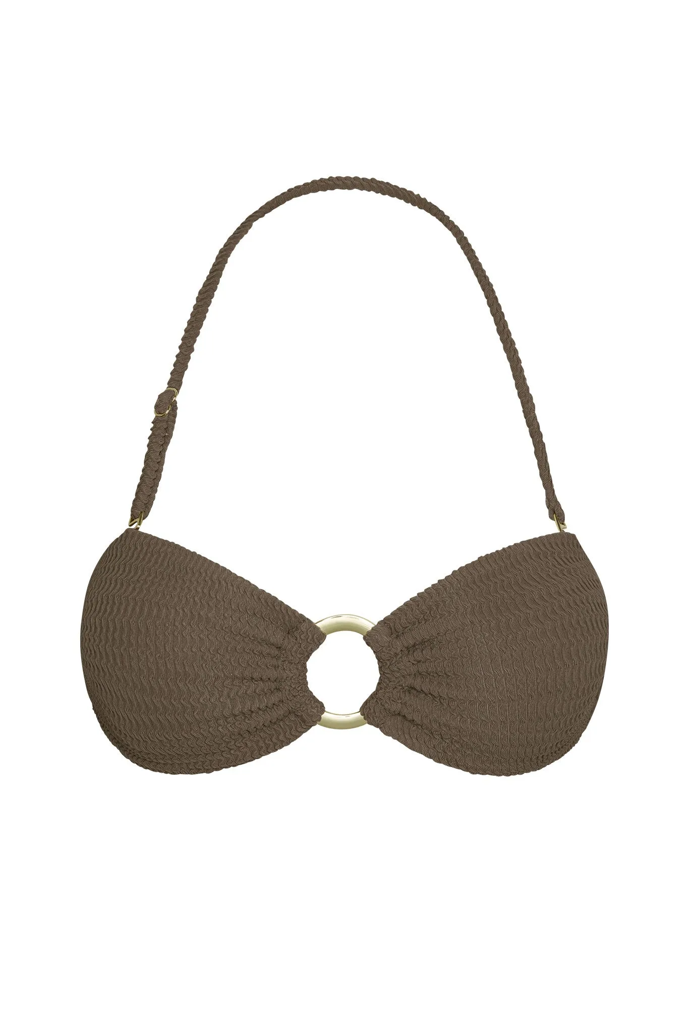 Costa Rica Top - Stone Crinkle sold by Monday Swimwear