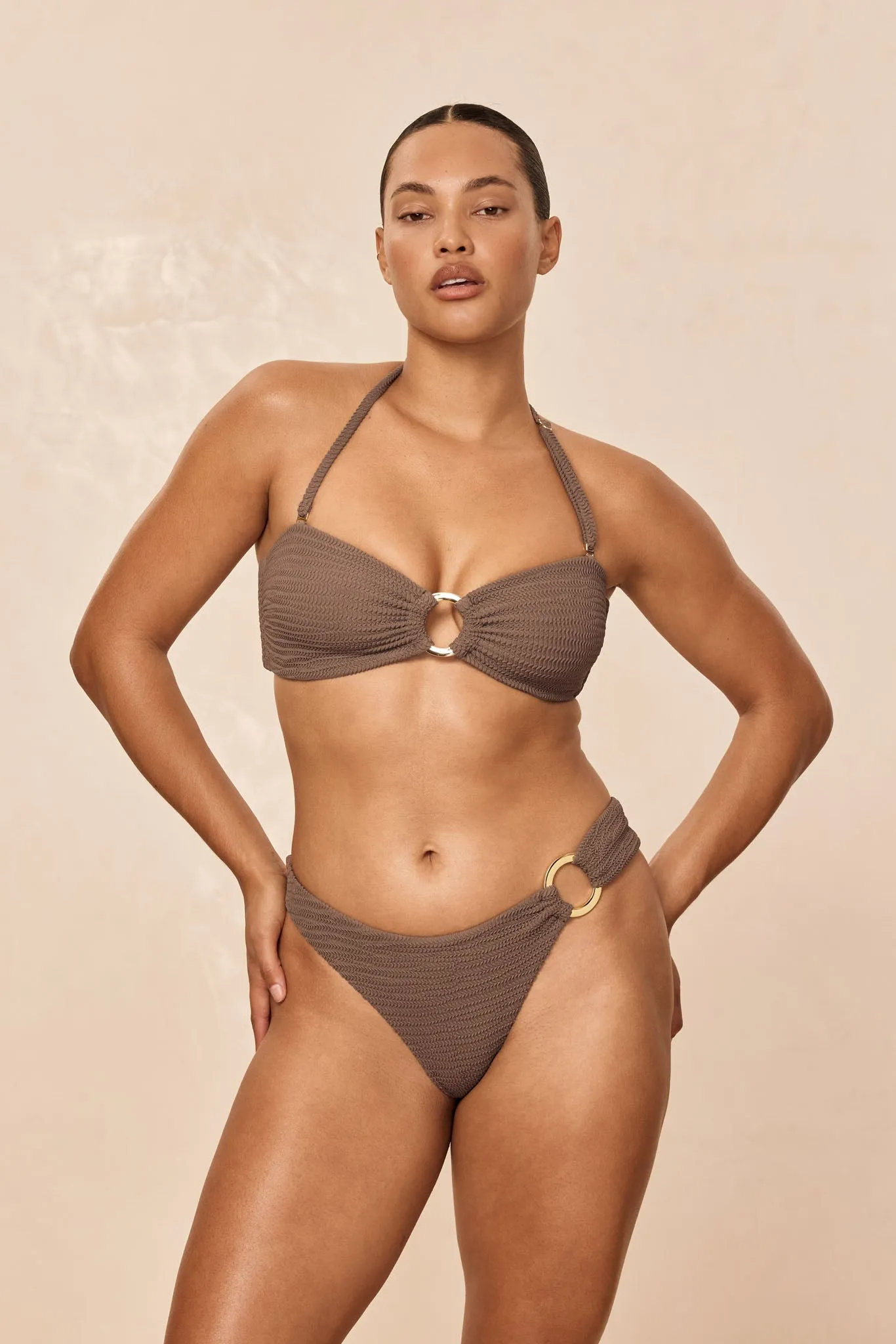 Costa Rica Top - Stone Crinkle sold by Monday Swimwear product image thumbnail 3