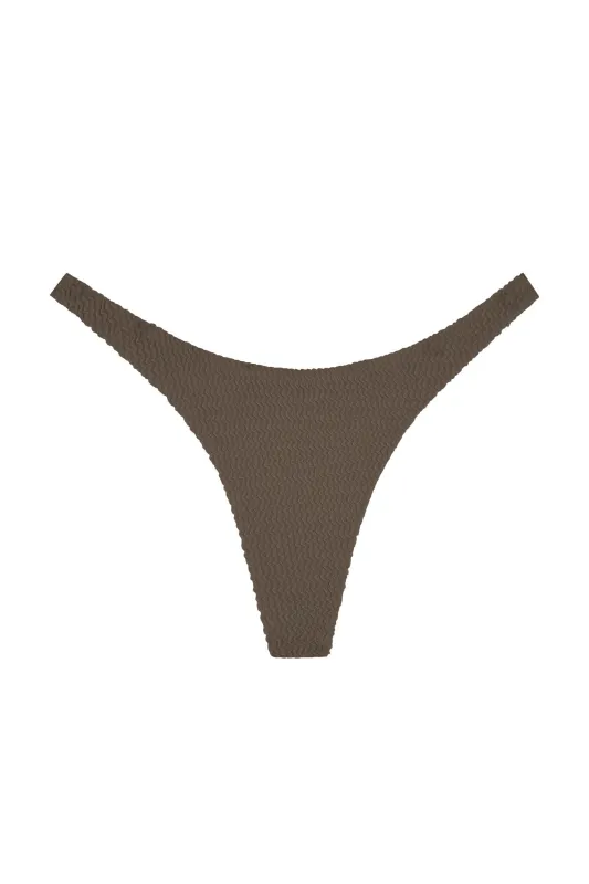 Milos Thong - Stone Crinkle sold by Monday Swimwear