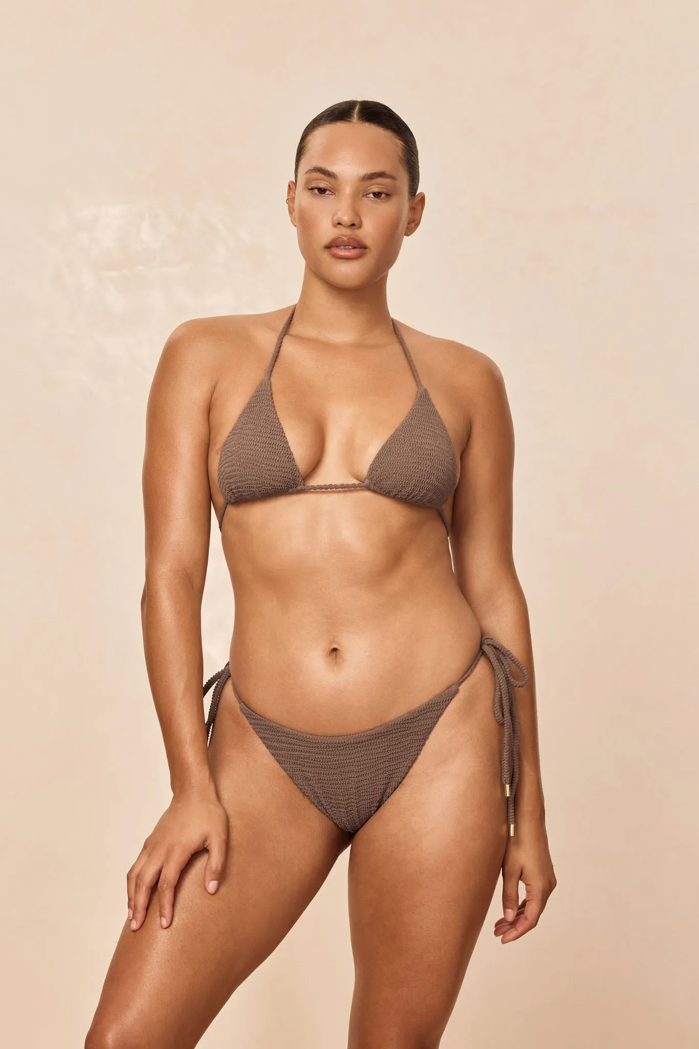 Taormina Bottom - Stone Crinkle sold by Monday Swimwear product image thumbnail 5