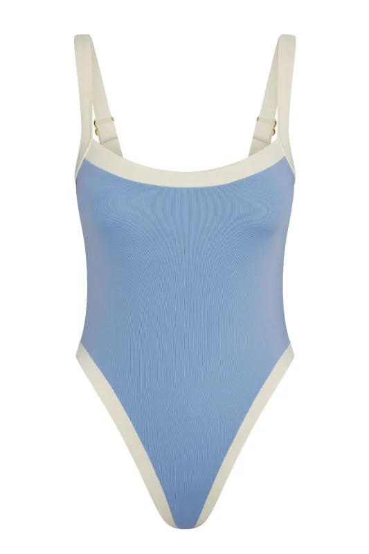 Barcelona One Piece - Azure/Ivory made by Monday Swimwear