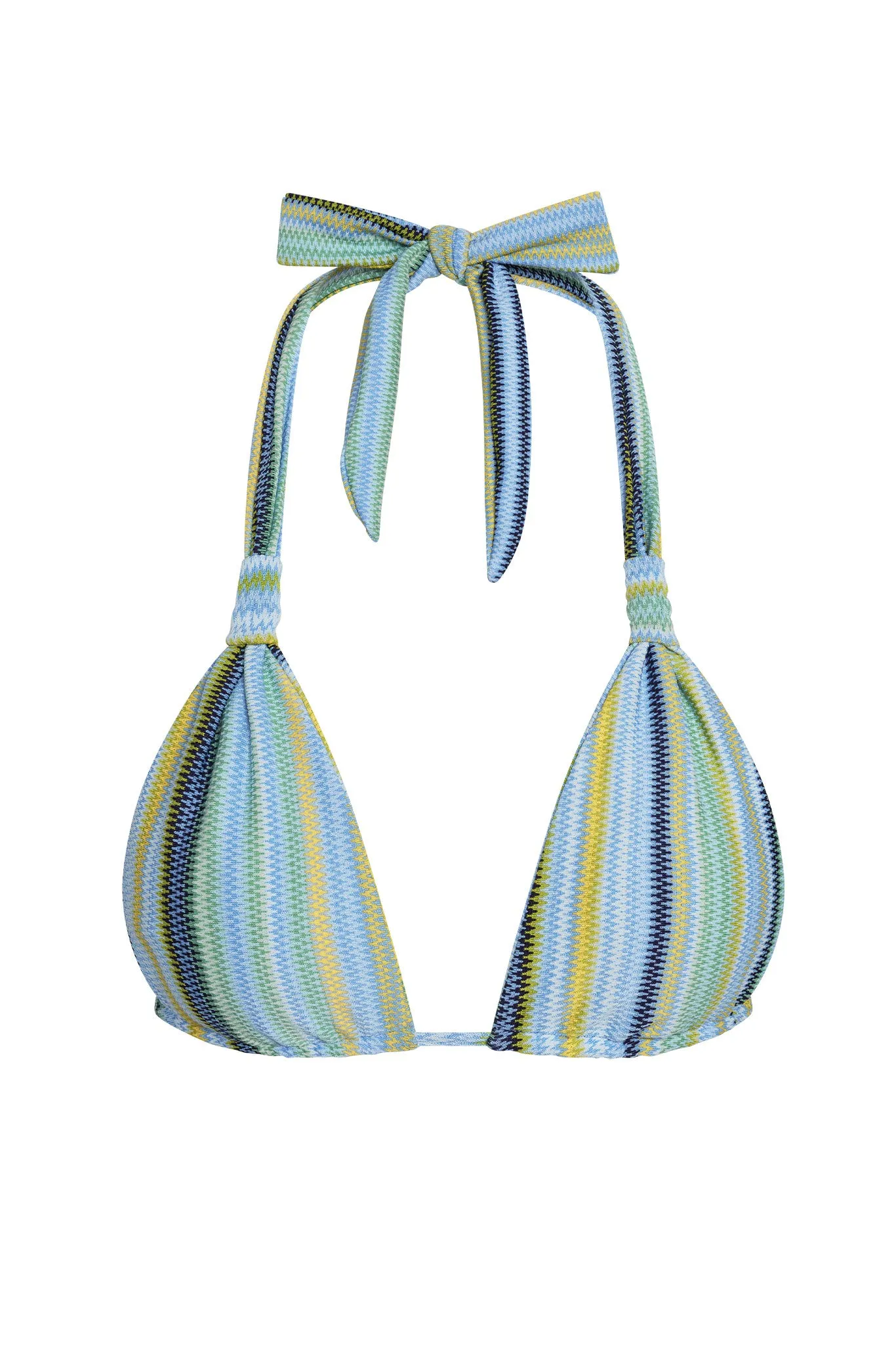 Tulum Top - Sardinia Stripe Azure sold by Monday Swimwear