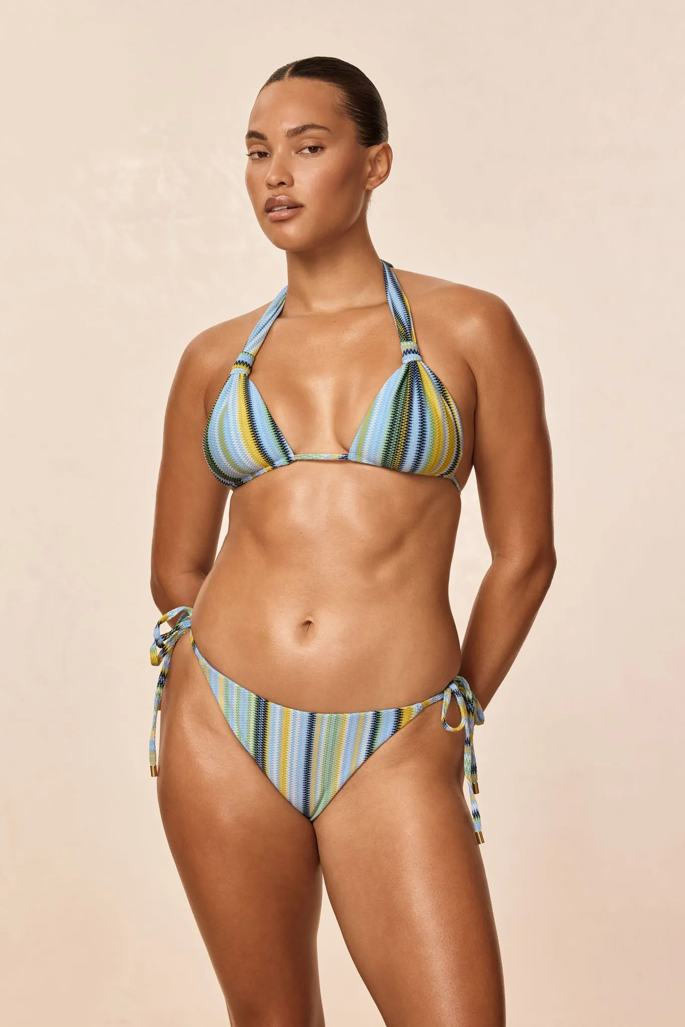 Tulum Top - Sardinia Stripe Azure sold by Monday Swimwear product image thumbnail 5