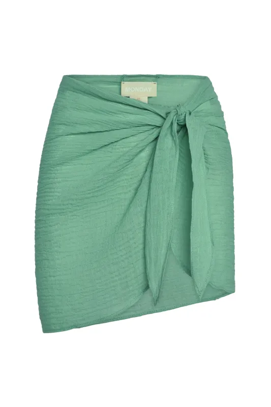 South Beach Sarong - Pond Crinkle Linen made by Monday Swimwear