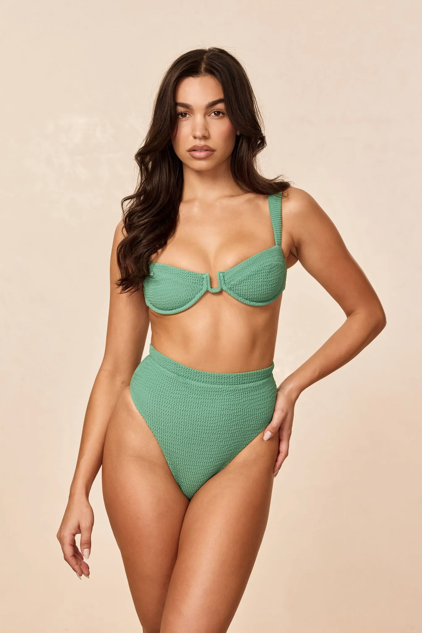 Riviera Bottom - Pond Crinkle sold by Monday Swimwear product image thumbnail 4