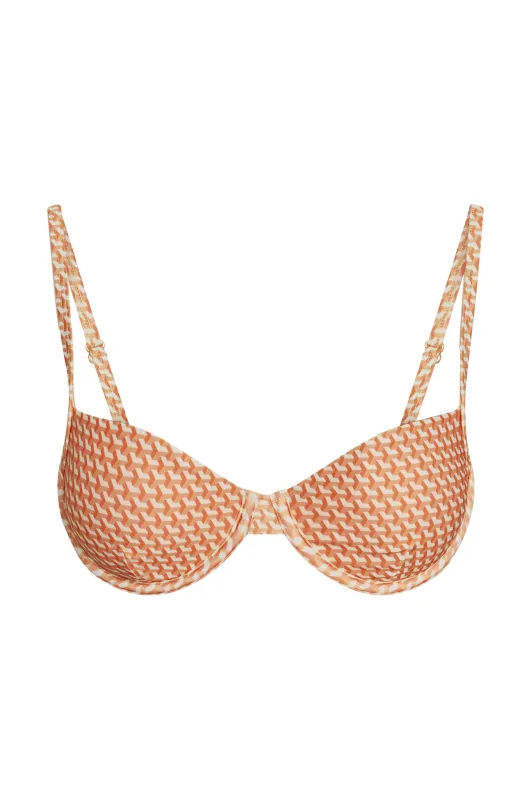 Capri Top - Micro Geo made by Monday Swimwear