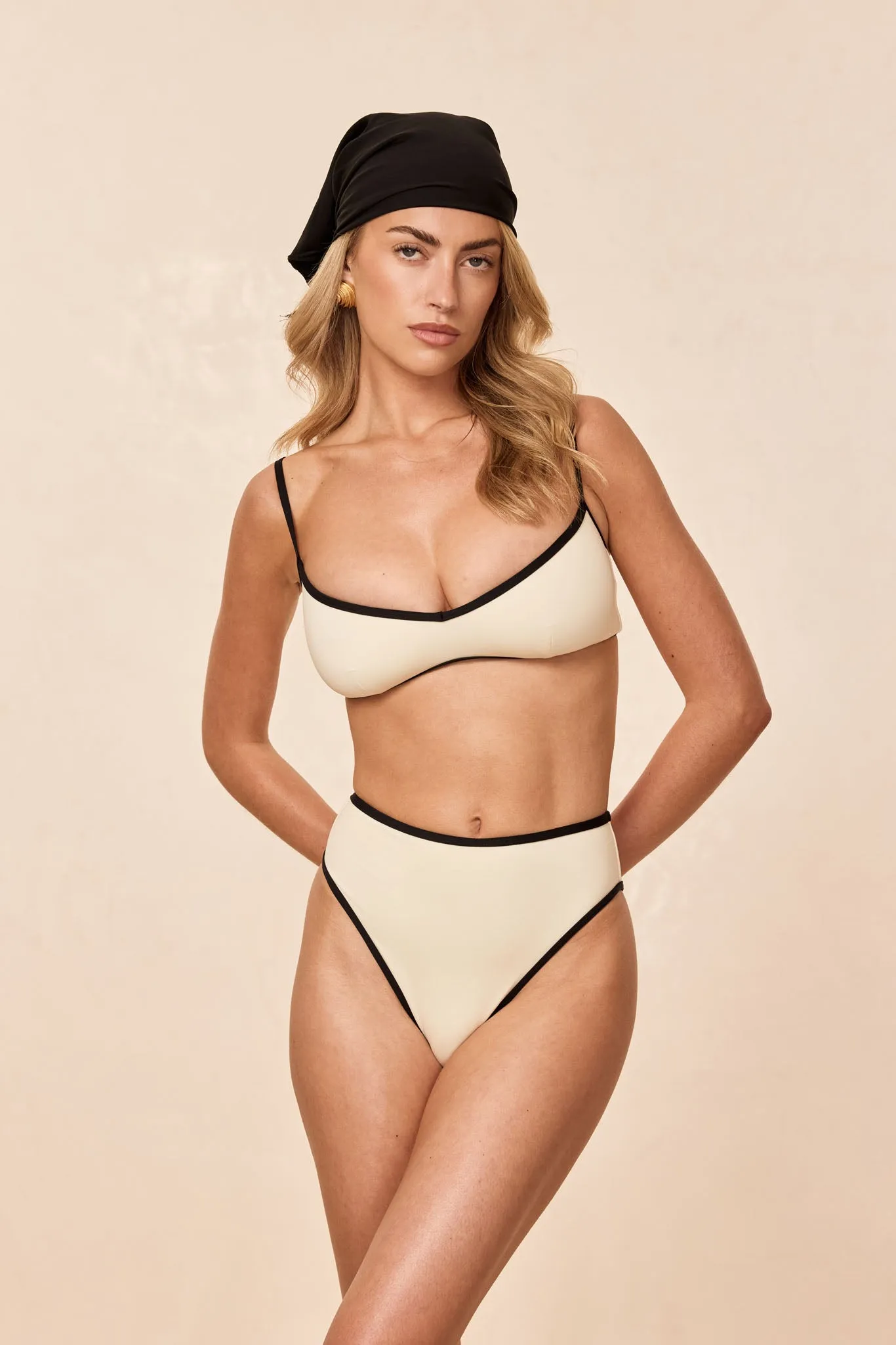 Ravello Bottom - Ivory/Black sold by Monday Swimwear product image thumbnail 3