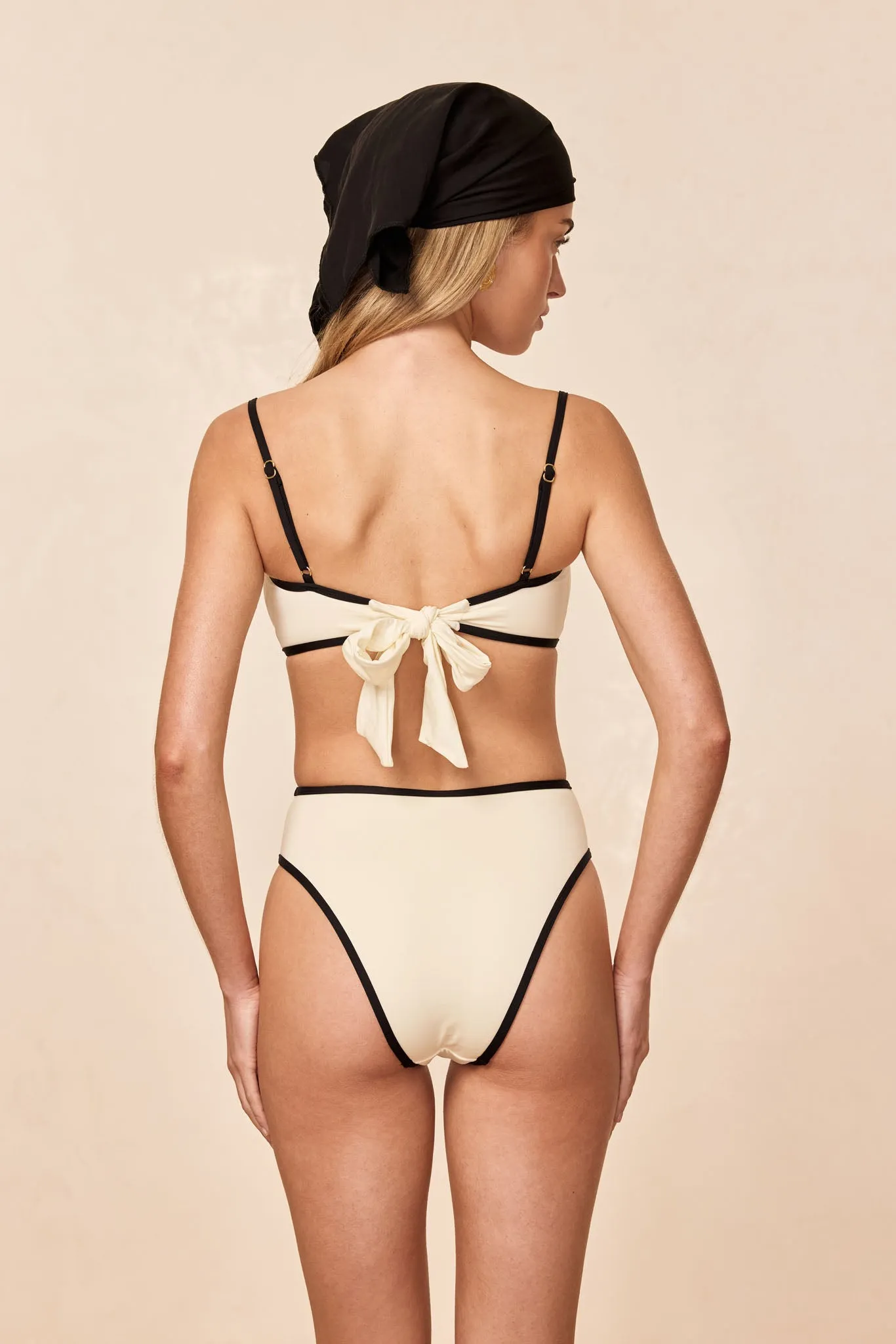 Ravello Bottom - Ivory/Black sold by Monday Swimwear product image thumbnail 4