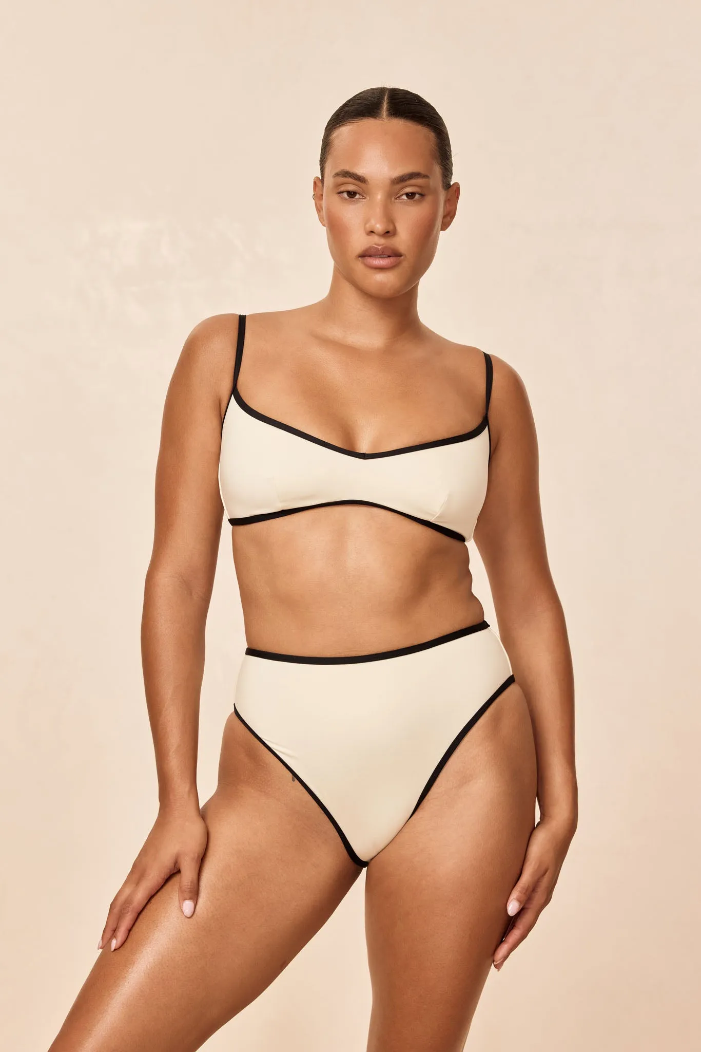 Ravello Bottom - Ivory/Black sold by Monday Swimwear product image thumbnail 5