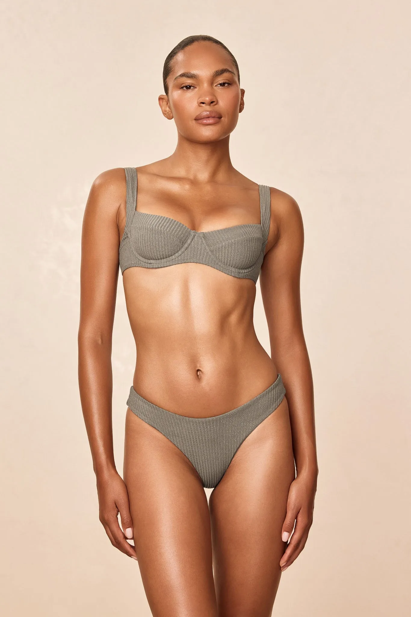 Byron Bottom - Steel Lurex Rib sold by Monday Swimwear product image thumbnail 5