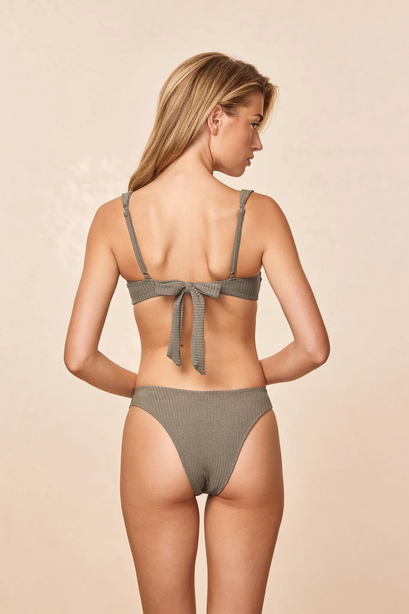 Byron Bottom - Steel Lurex Rib sold by Monday Swimwear product image thumbnail 3
