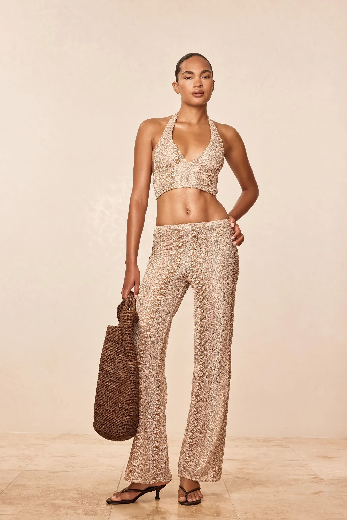 Toulon Pant - Porto Cervo Gold sold by Monday Swimwear product image thumbnail 5
