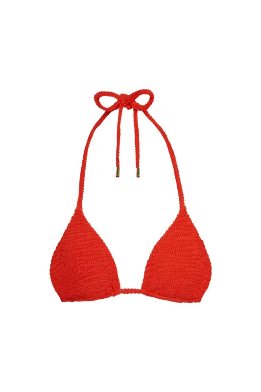 Palma Top - Chili Pepper Crinkle made by Monday Swimwear