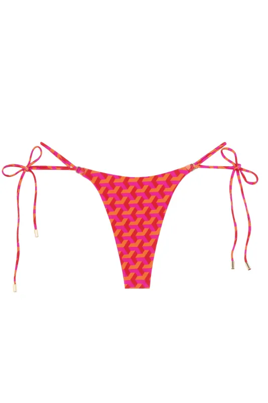 Hanalei Bottom - Fuchsia Geo sold by Monday Swimwear