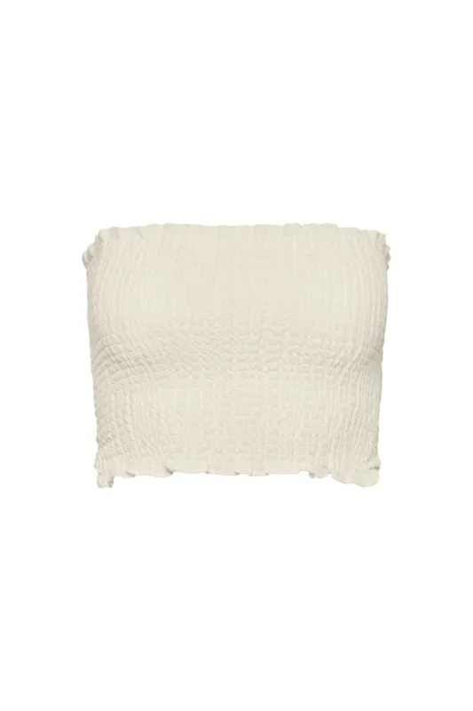 Rio Top - Ivory Crinkle Linen sold by Monday Swimwear