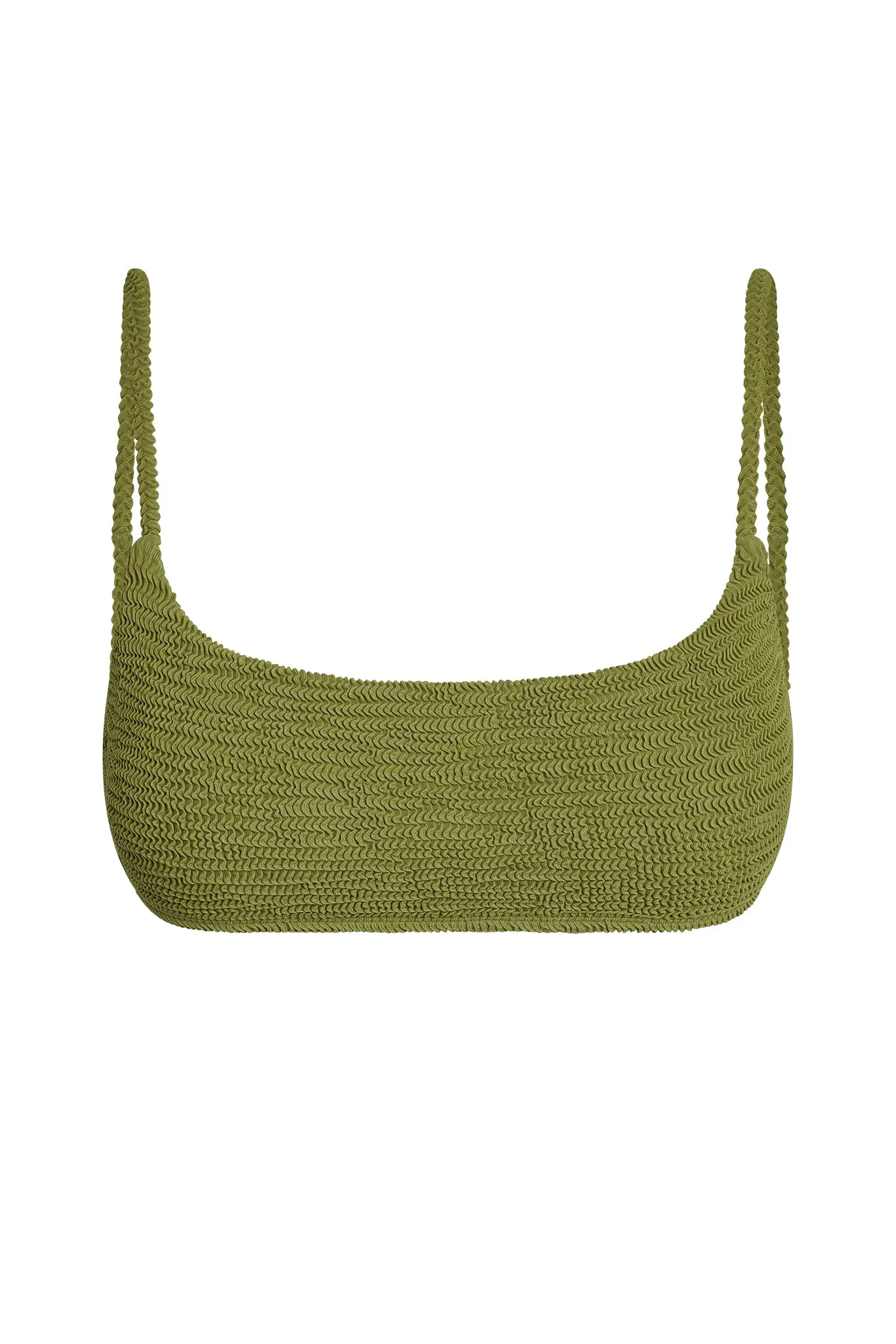 Bahamas Top - Vivid Moss Crinkle sold by Monday Swimwear