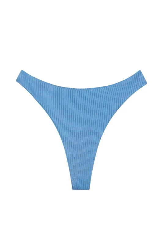 Capri Thong - Dream Blue Wide Rib sold by Monday Swimwear
