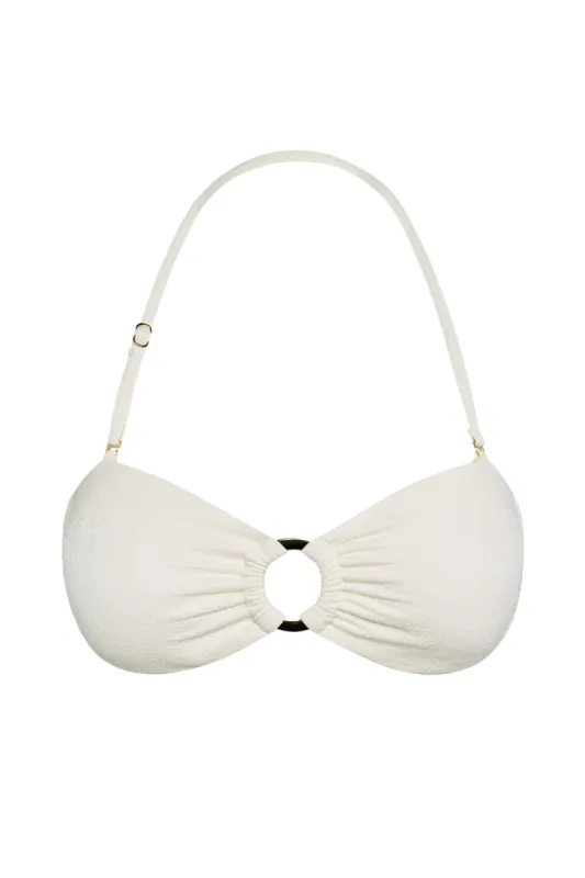 Costa Rica Top - Ivory Boucle sold by Monday Swimwear