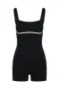 Zion Romper - Black/Ivory sold by Monday Swimwear