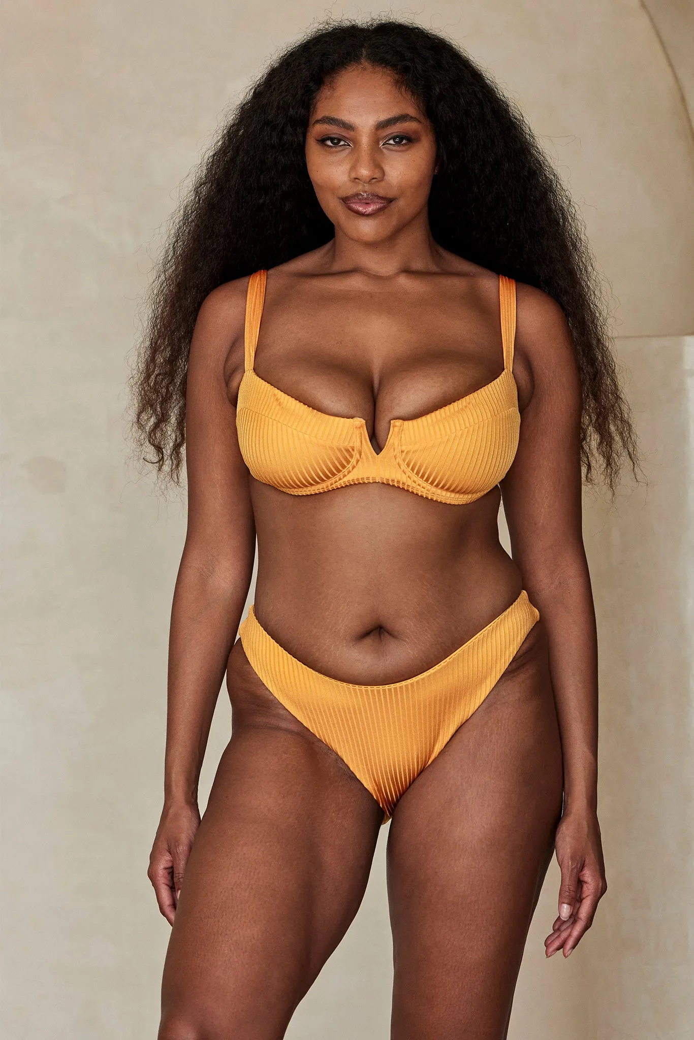Byron Bottom - Clementine Wide Rib sold by Monday Swimwear product image thumbnail 2